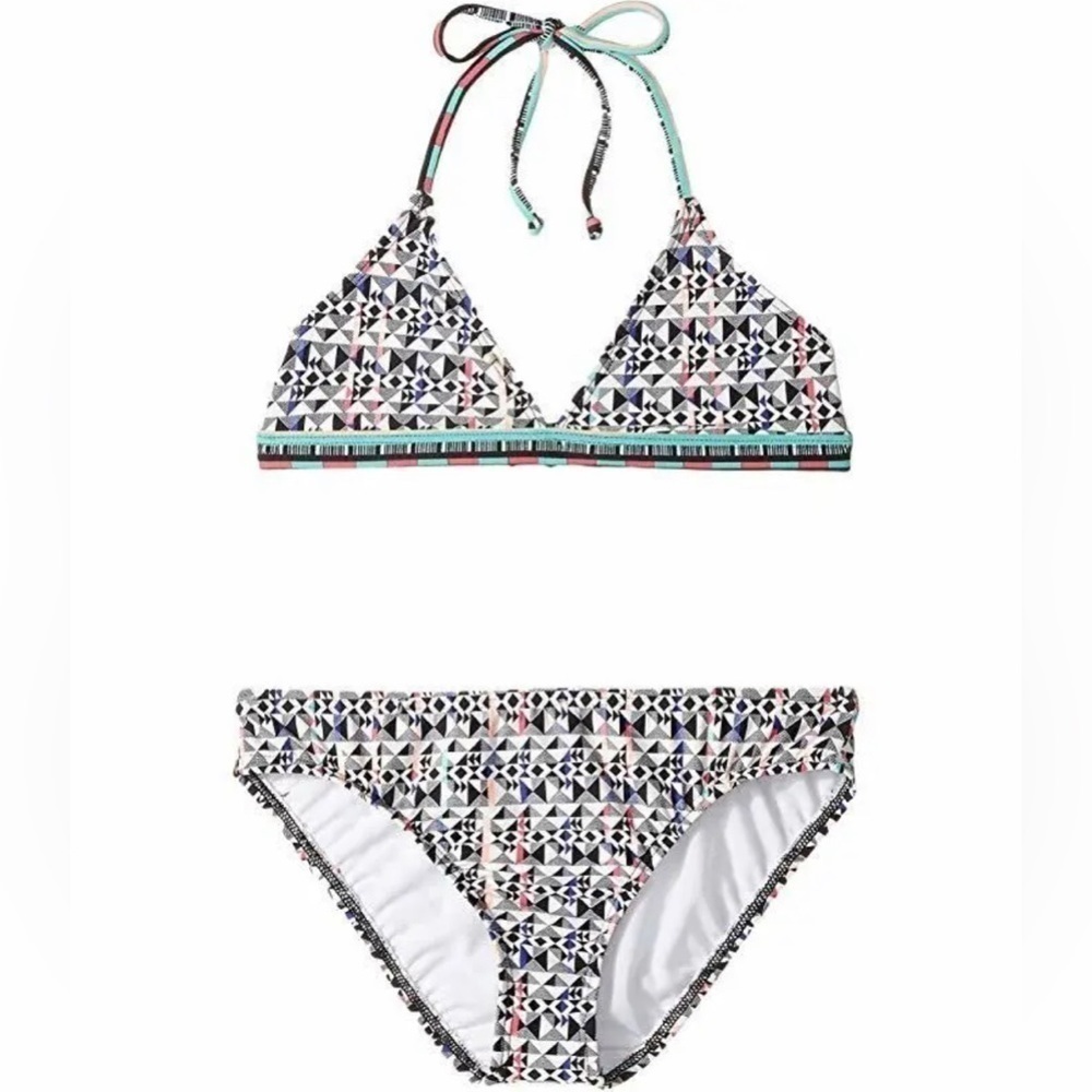 Printed Triangle Bra Set Big Kids Tribal Multi Color Ella Moss